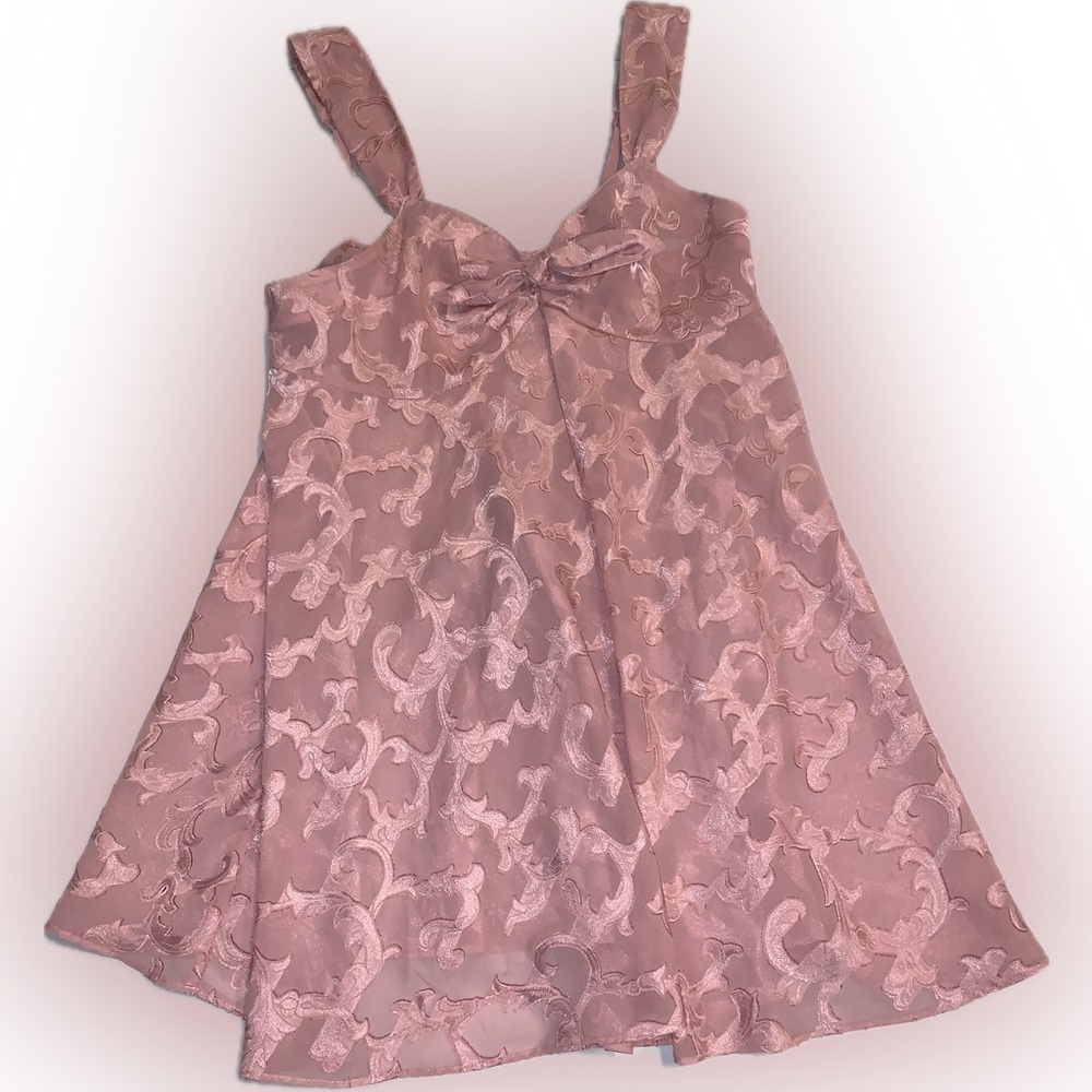 Vintage Victorias Secret Gold Label Sheer Baby Doll Pink Nightgown Lingerie S - Picture 6 of 9